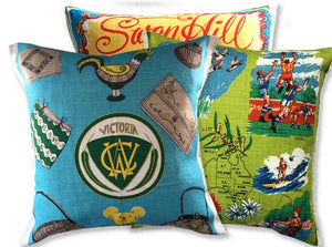 Victoria vintage linen souvenir cushion covers