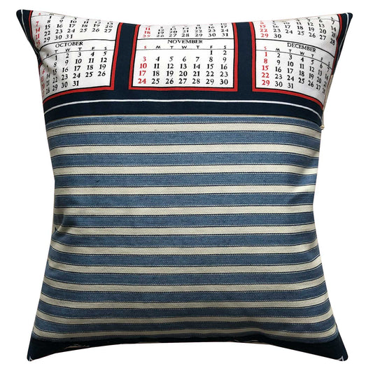 1974 vintage teatowel calendar cushion