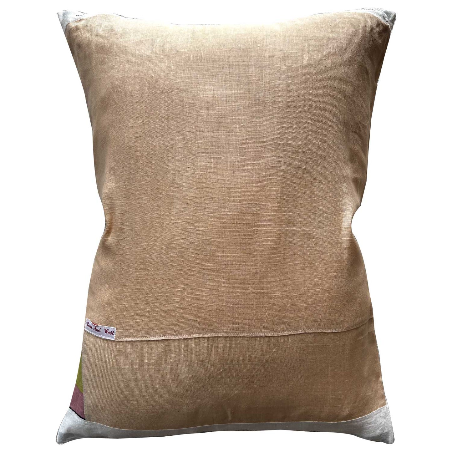 Wildflowers of Australia on silver linen teatowel cushion cover