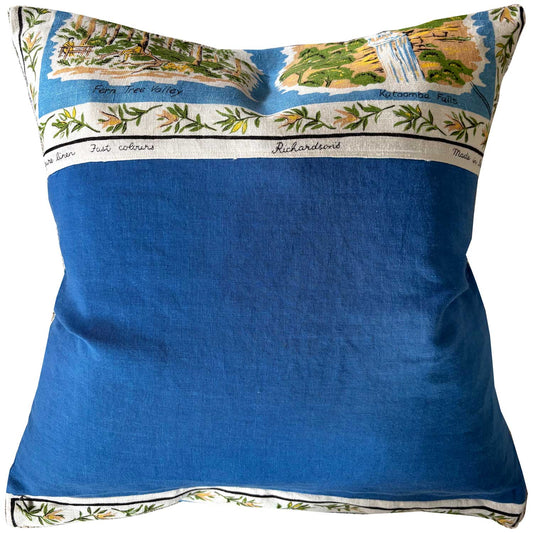 Sweet Blue Mountains teatowel cushion cover