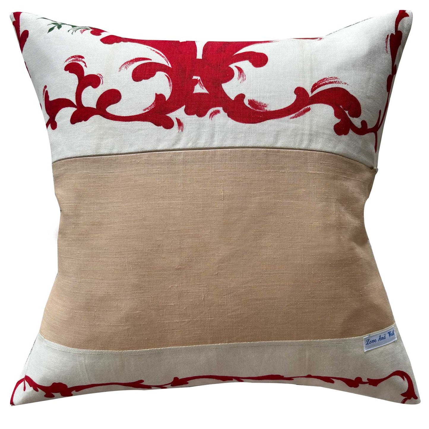 Yellow floral blooms vintage tea cushion