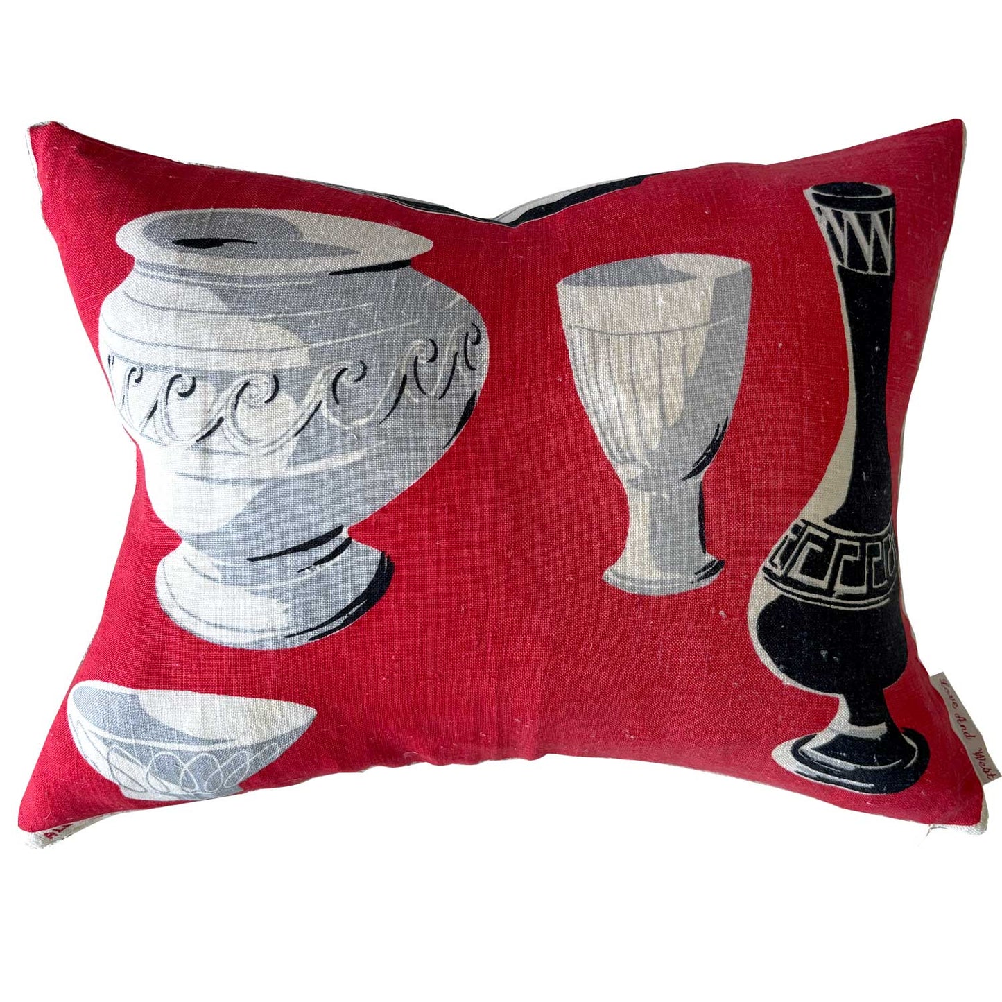 MCM ceramics vintage linen teatowel cushion cover