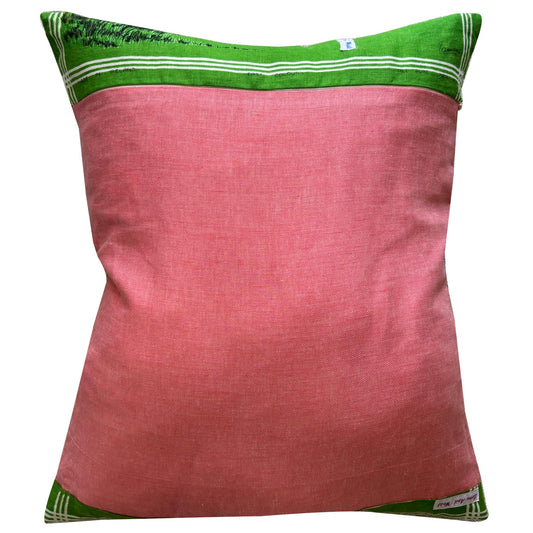 Queensland and Brisbane City Hall souvenir teatowel cushion cover reverse on white background