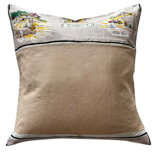 Sydney and Australian map vintage teatowel cushion cover