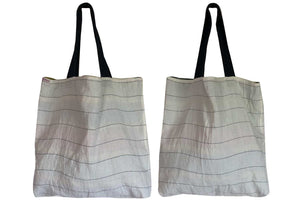 Striped linen tote bag