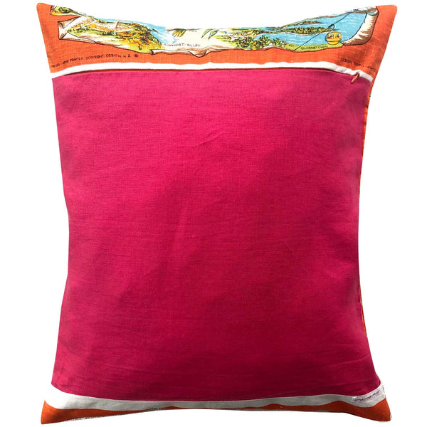 South Island New Zealand souvenir teatowel cushion cover