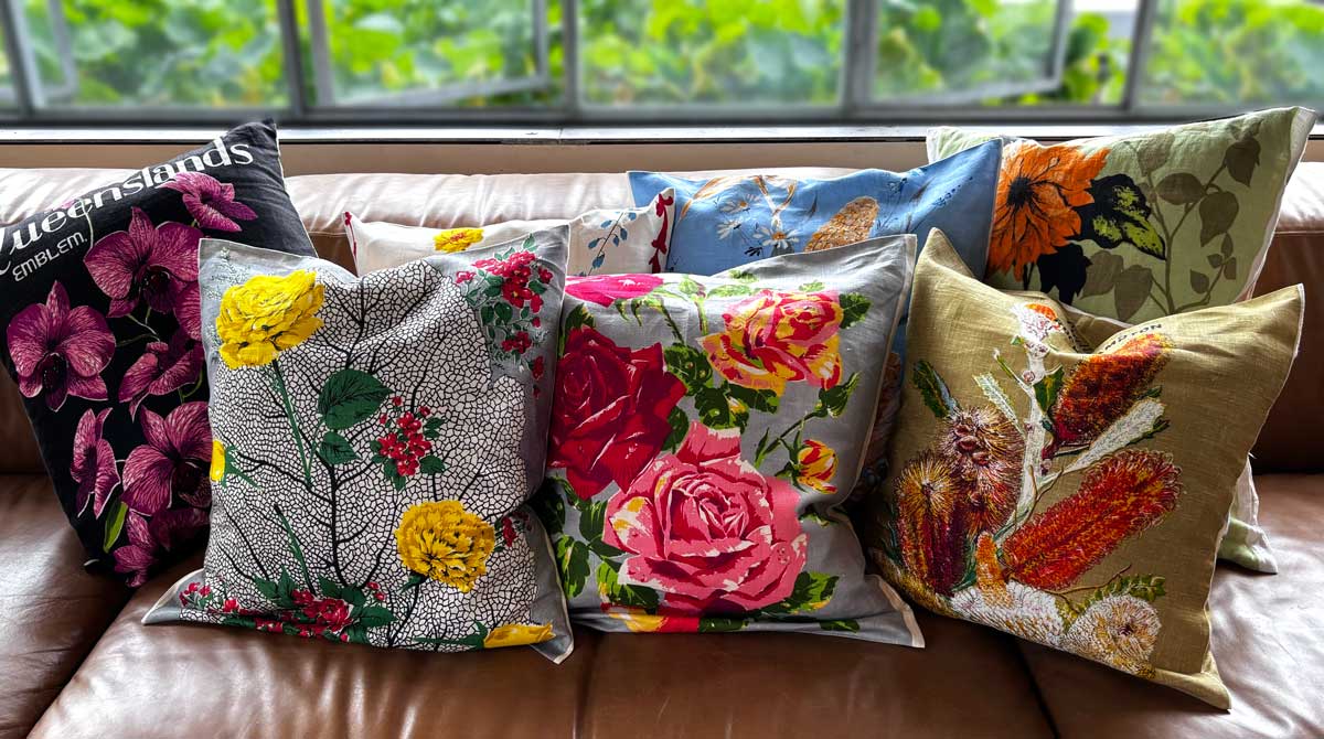 Vintage teatowel cushion covers unique handmade