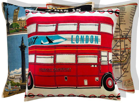 UK souvenir teatowel retro cushion covers