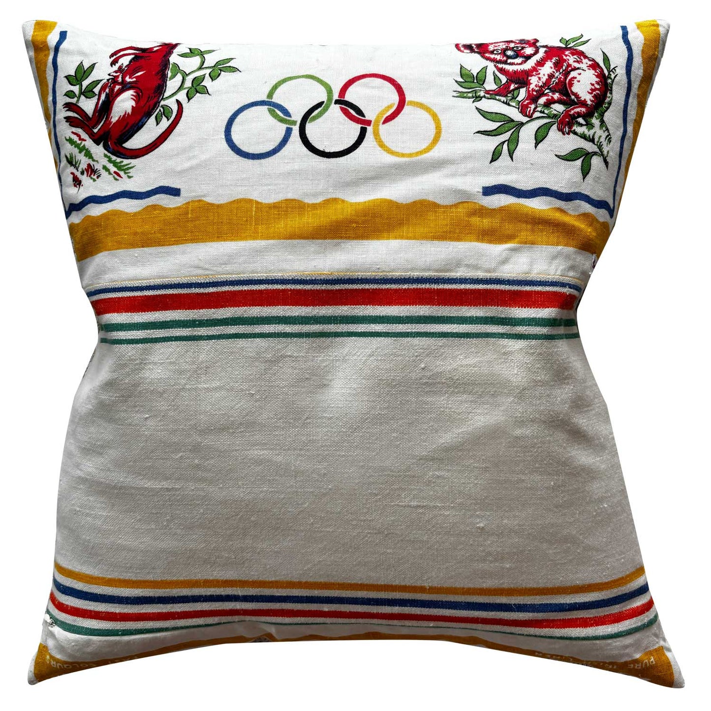1956 Melbourne Olympics teatowel cushion cover