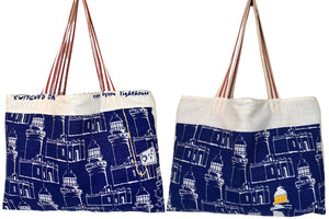 Byron Bay lighthouse teatowel tote