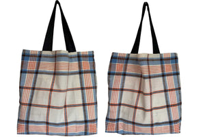 Checked serviette tote
