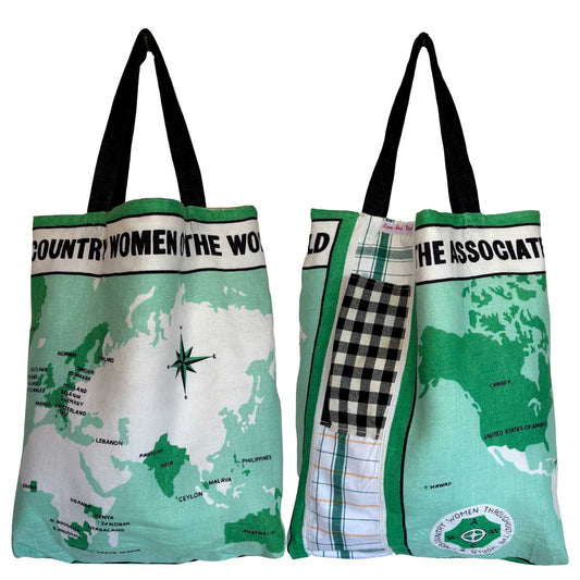 CWA teatowel tote on white background