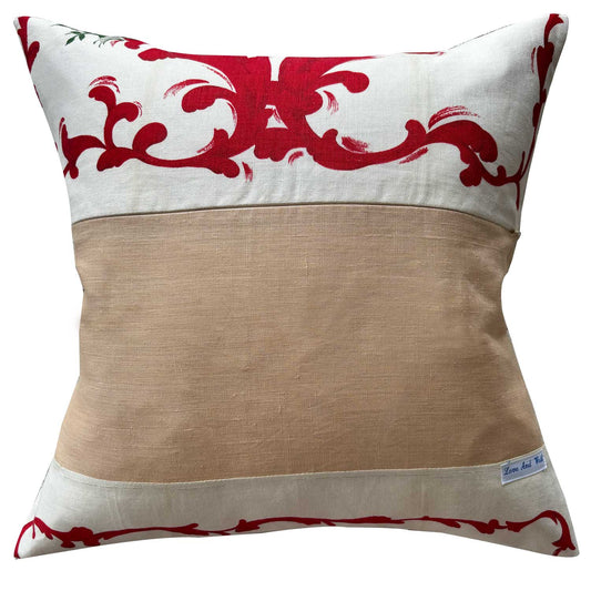 Yellow floral blooms vintage tea cushion