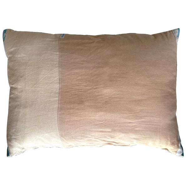 Oriana vintage teatowel cushion cover , revere, on white background