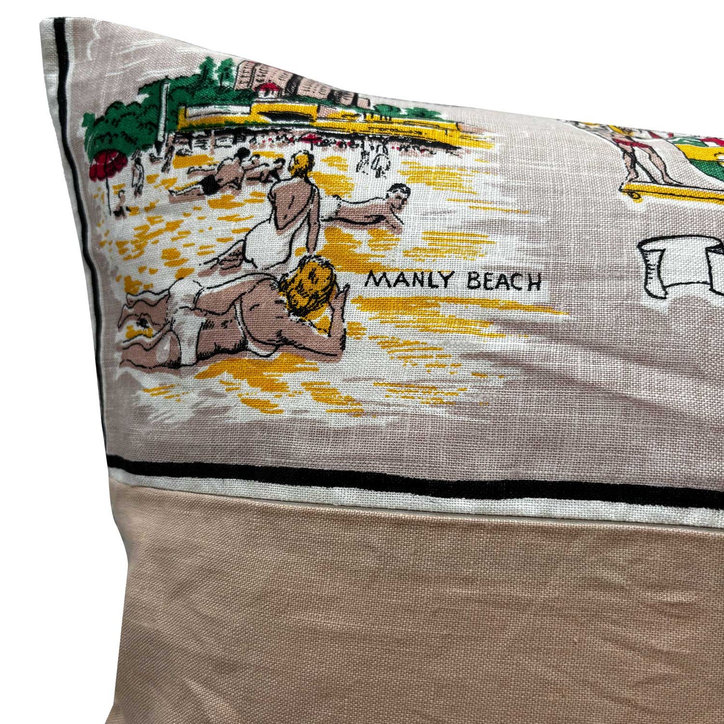 Sydney and Australian map vintage teatowel cushion cover