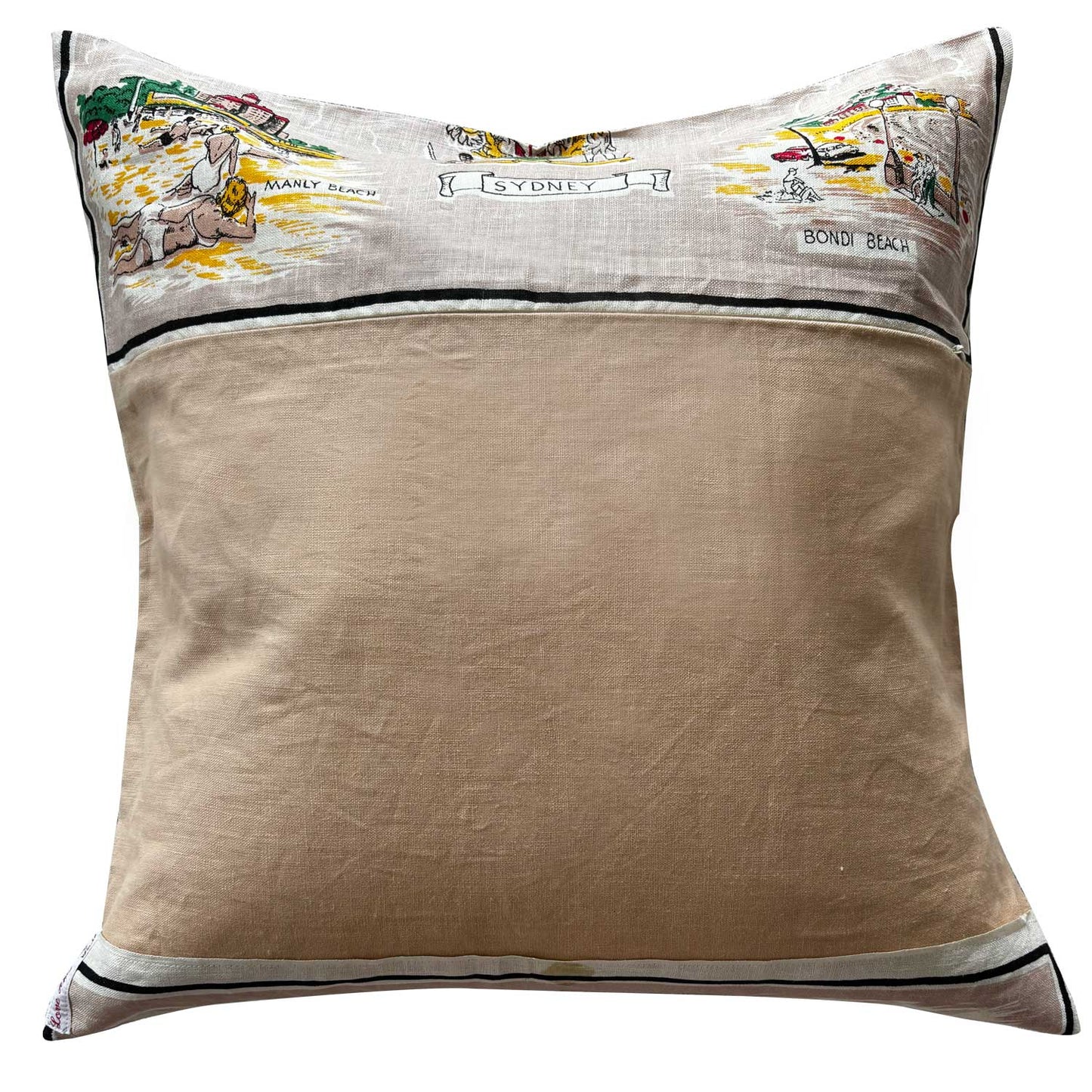 Sydney and Australian map vintage teatowel cushion cover