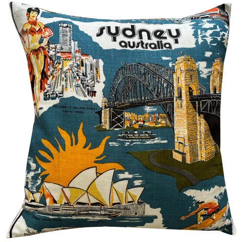 Darlinghurst vintage teatowel cushion cover