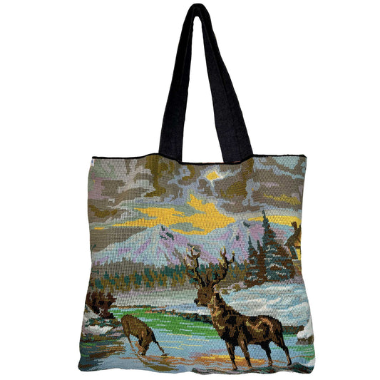Tapestry tote bag front on white background