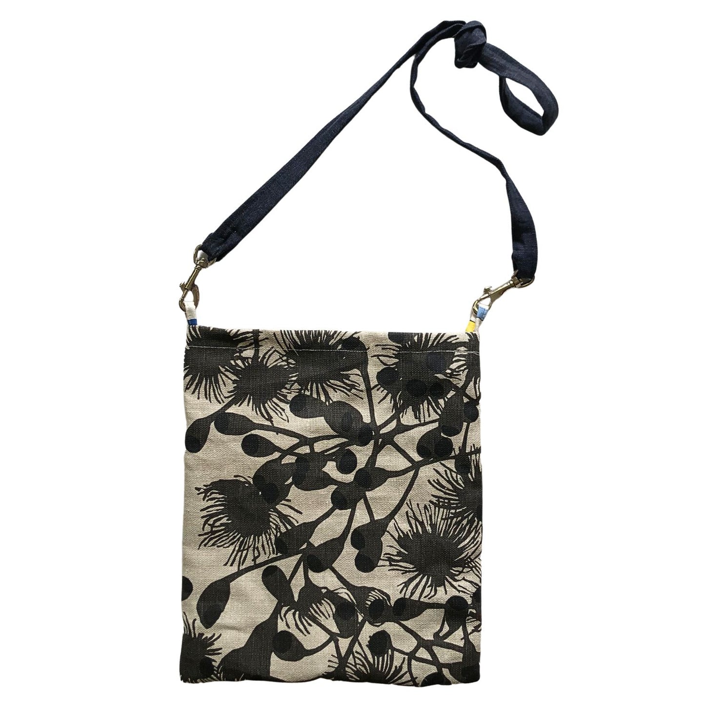 charcoal gumblossom cloth fabric satchel Love And West