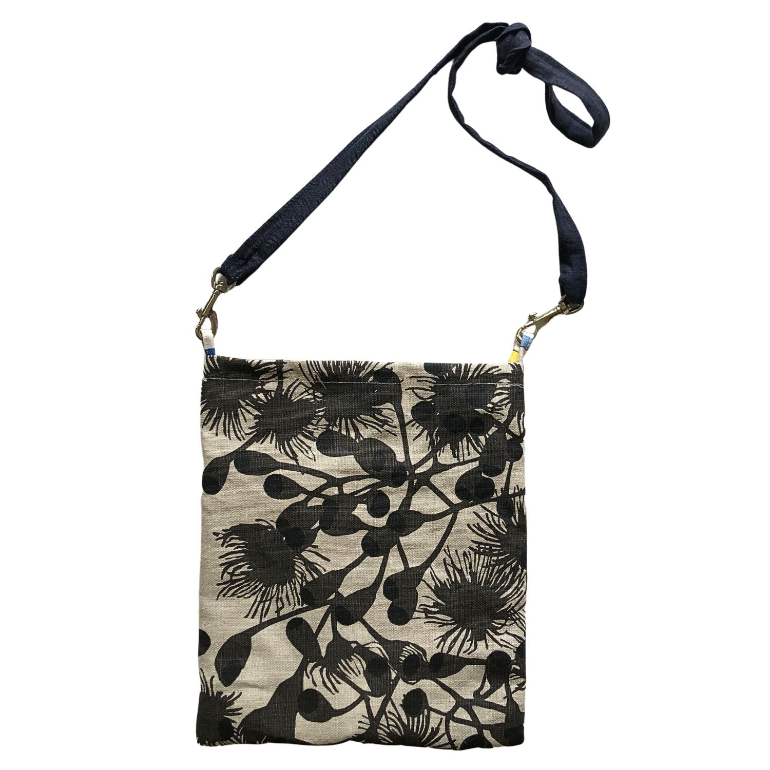 charcoal gumblossom cloth fabric satchel Love And West