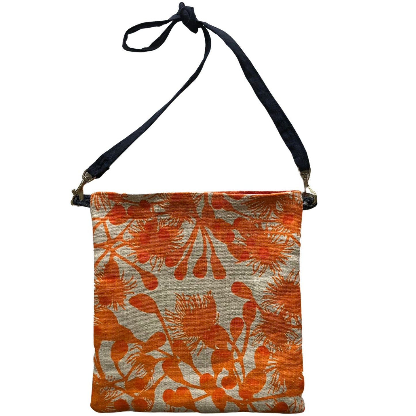 Stoney tangerine and orange gum blossom cloth fabric satchel Love And West