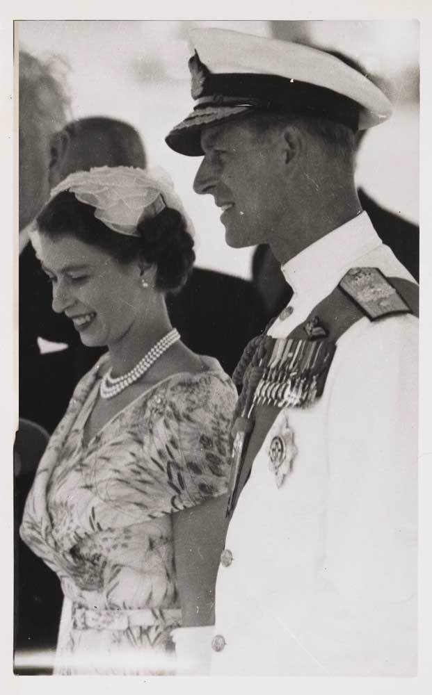 1954 royal tour vintage linen teatowel cushion cover