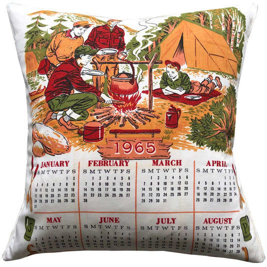 1965 vintage linen teatowel cushion cover