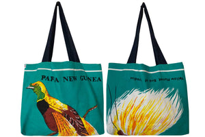 Bird of Paradise New Guinea vintage teatowel Tote