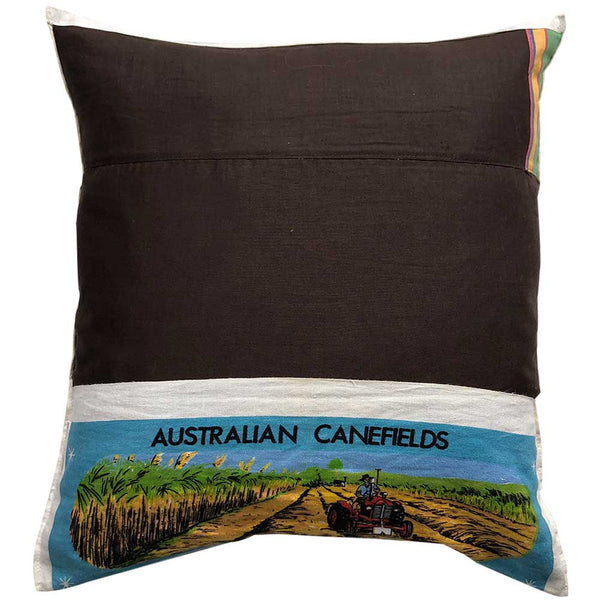 Greetings from Bundaberg souvenir teatowel cushion cover