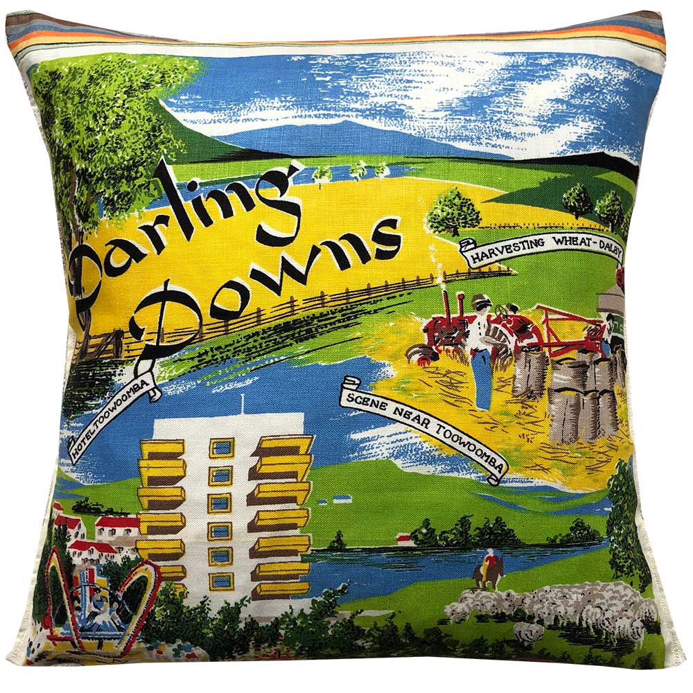 Darling Downs souvenir teatowel cushion cover