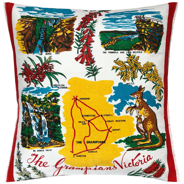 Grampians souvenir teatowel cushion cover