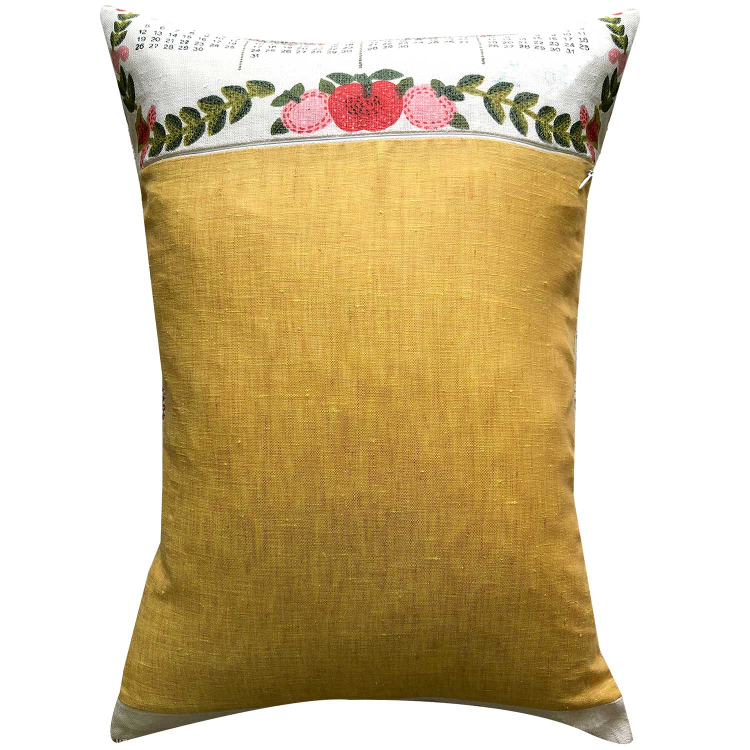1982 calendar teatowel cushion cover photo of cushion on white background