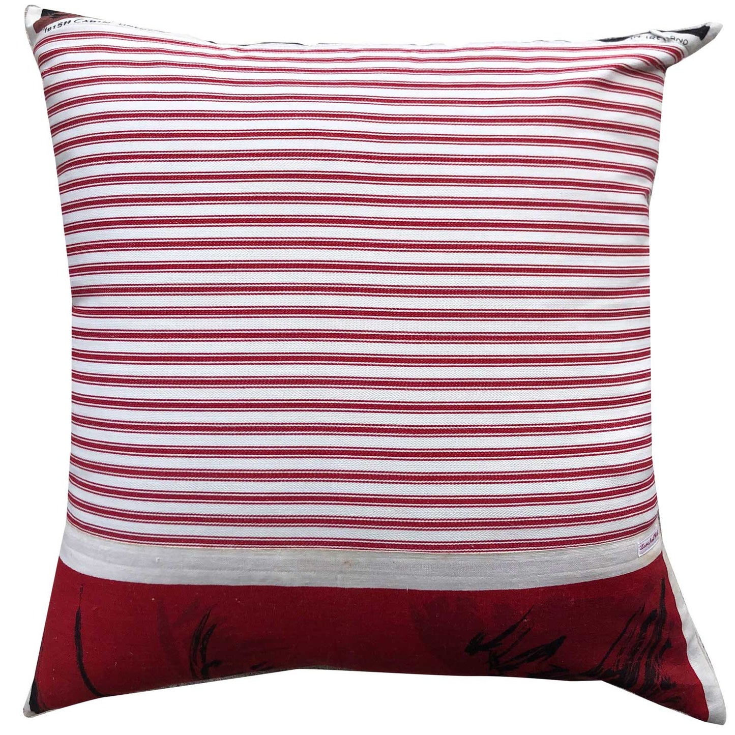 Mrs Siddons vintage linen teatowel cushion cover