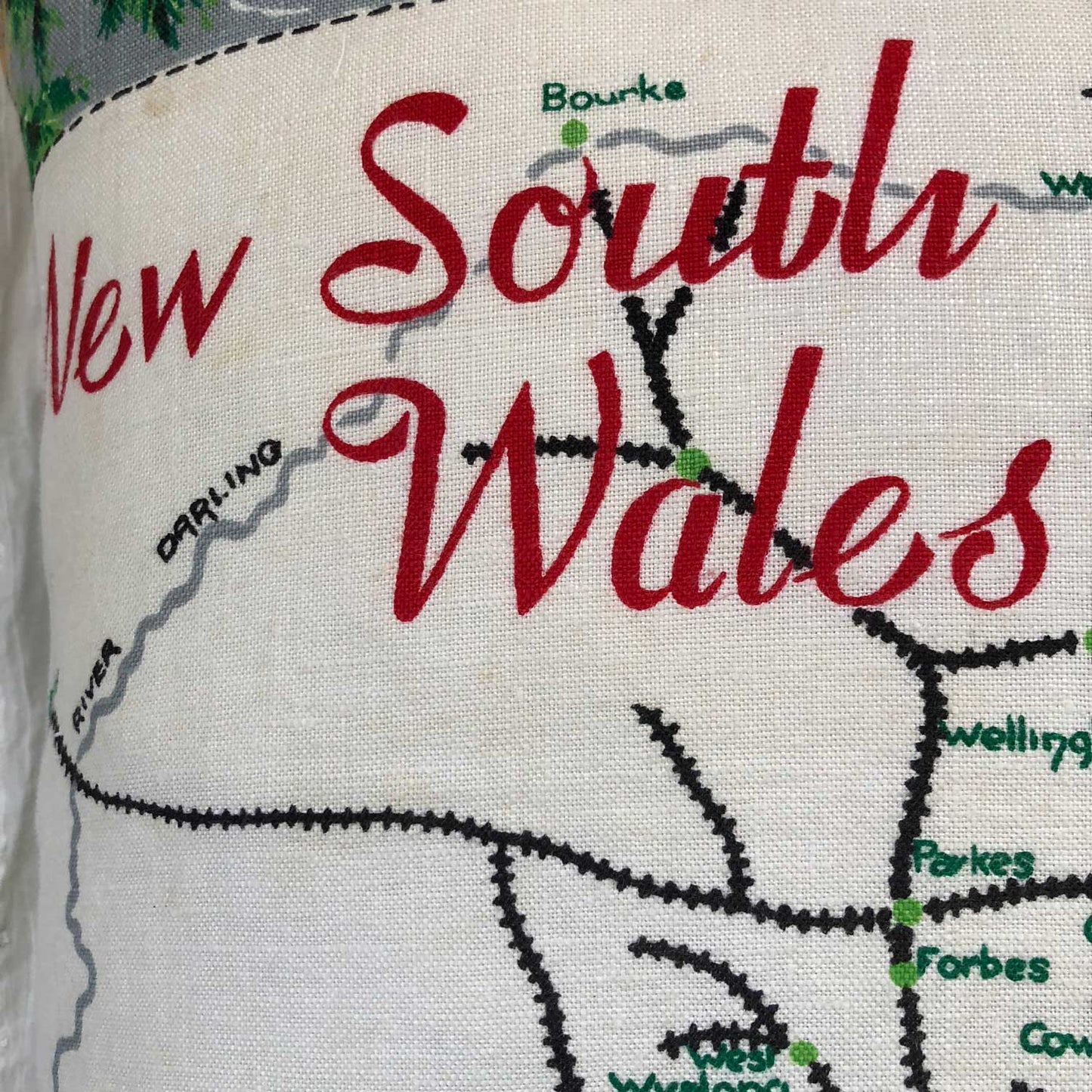 New South Wales souvenir teatowel cushion cover