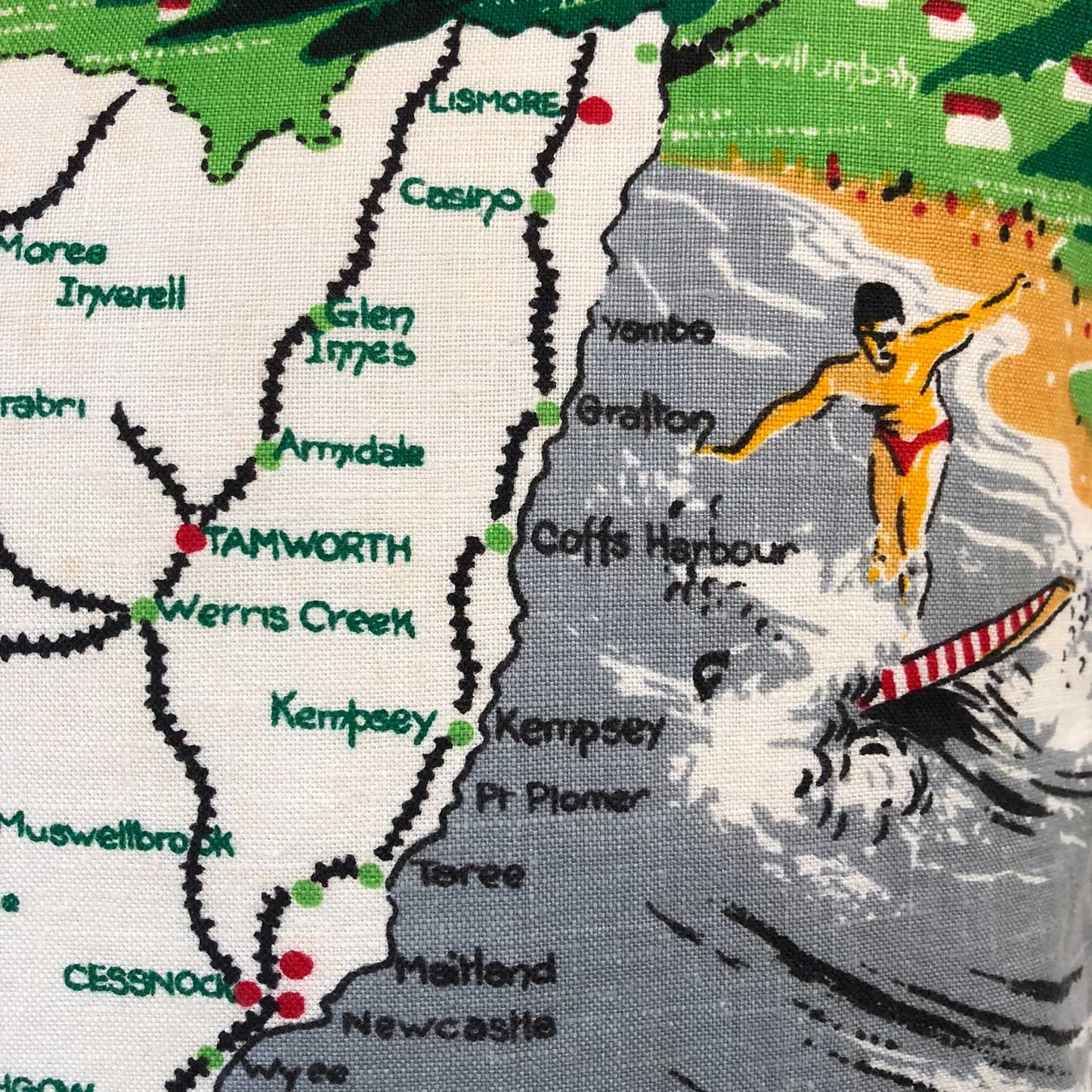 New South Wales souvenir teatowel cushion cover
