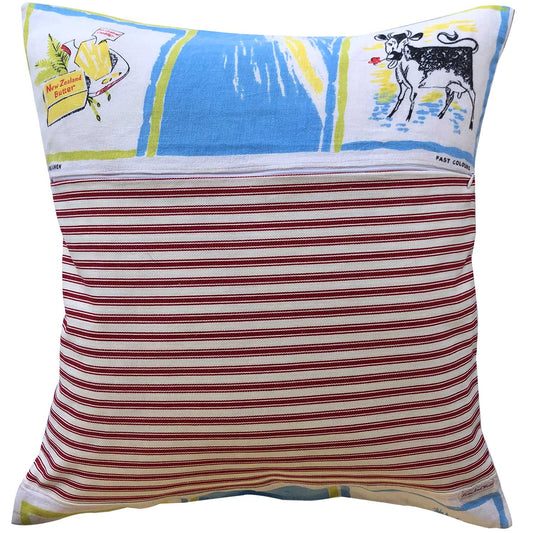 New Zealand dairy teatowel cushion cover