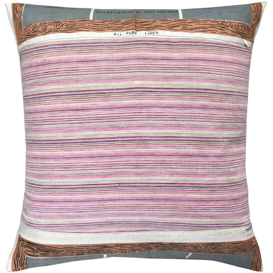 West Australian wildflowers vintage linen teatowel cushion cover