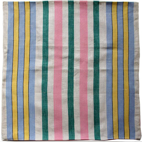 Love And West pink stripe linen teatowel cushion cover 
