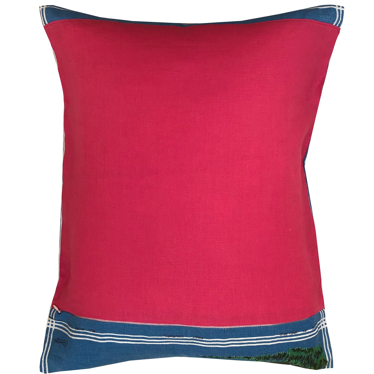 Queensland and Brisbane City Hall souvenir teatowel cushion cover, reverse, on white background