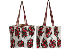 Flowering eucalypt teatowel tote