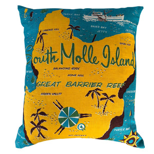 South Molle Island souvenir teatowel cushion cover
