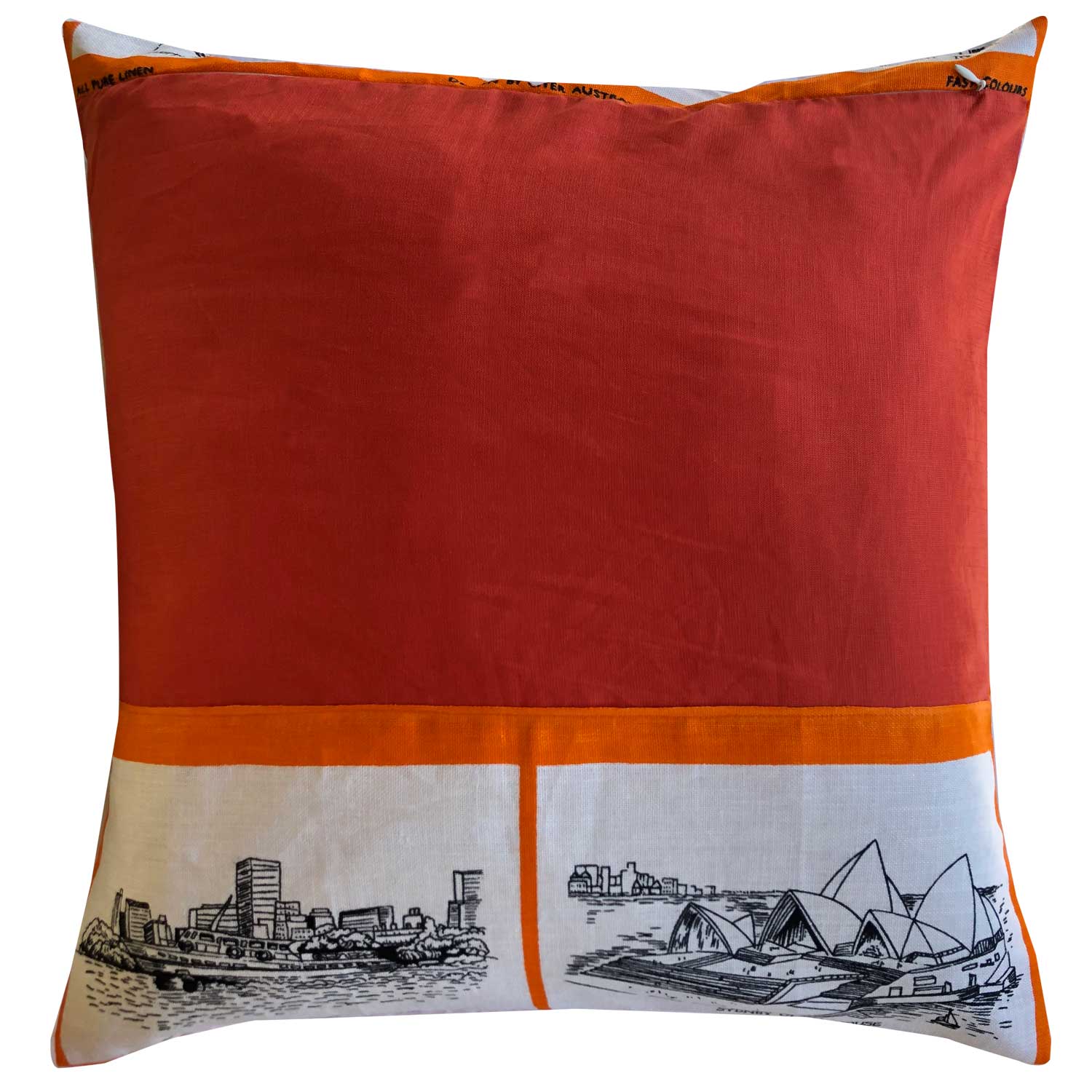 Sydney souvenir linen teatowel cushion cover
