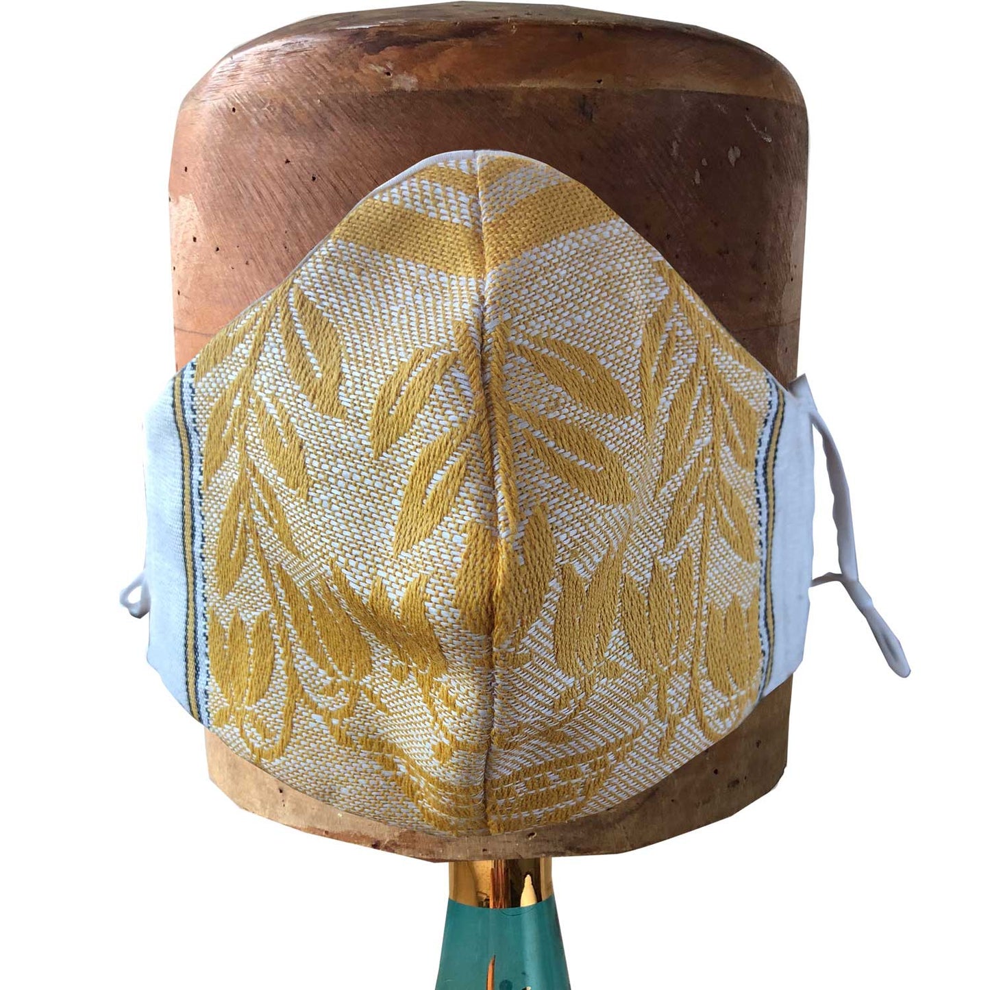 Damask vintage linen teatowel reusable face mask