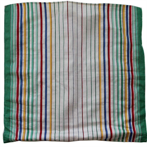 Love And West green stripe linen vintage teatowel cushion cover