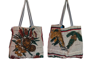 Lorne wildflowers teatowel tote bag