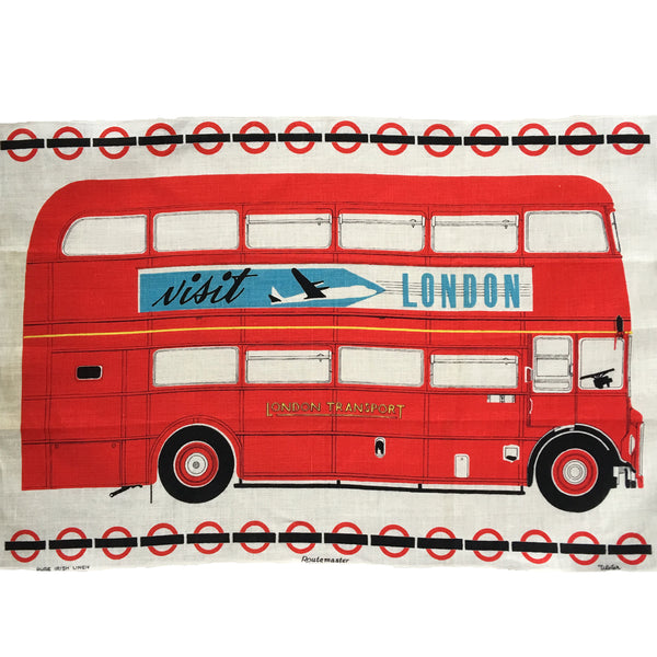 London Routemaster souvenir teatowel cushion cover